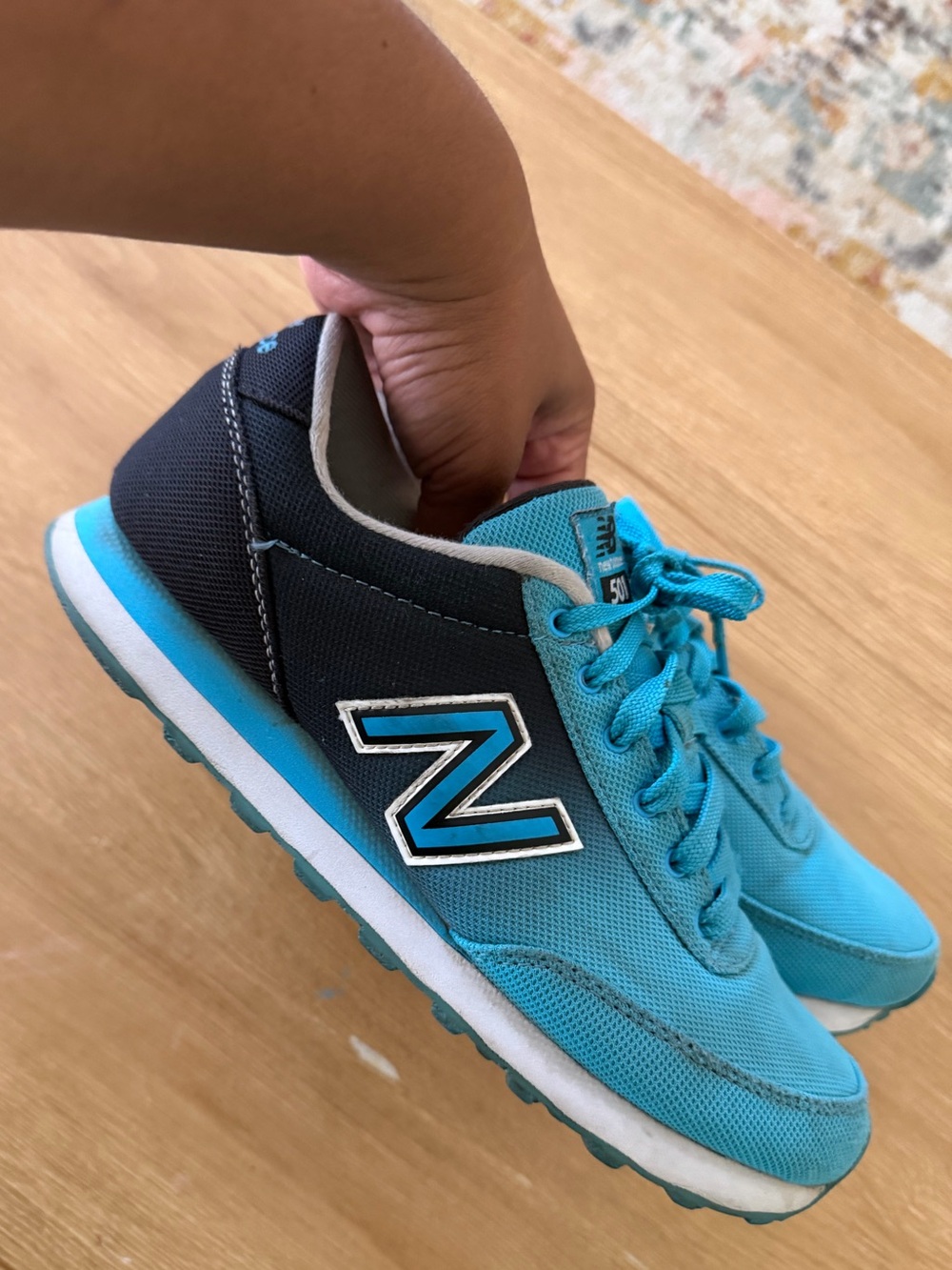 New Balance Mens' Turquoise & Black Runner Sneakers